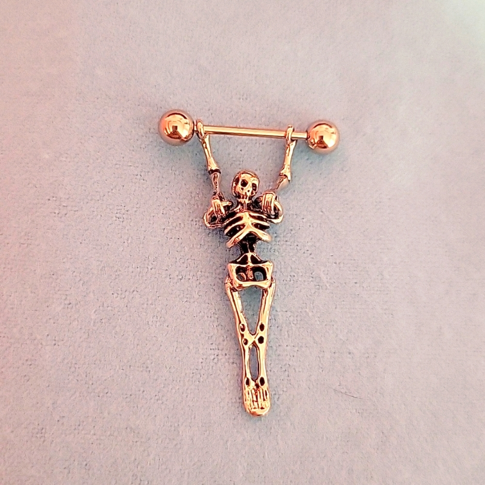 🆕️ Environment- Friendly Stainless Steel Nickel free Skull Nipple ring